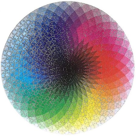Rund Grandient Farge Regnbue Puslespill 1000 Brikker Kompatibel med Voksen