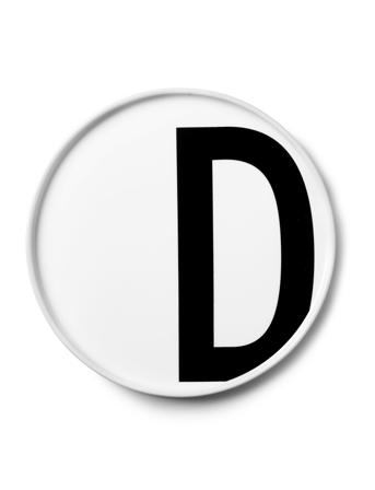 Porcelain Plate A-Z White Design Letters