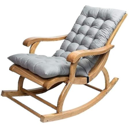 Grå 1,2 Meter Lång Fällbar Recliner Gungstol Bomullsdyna (endast Dyna)