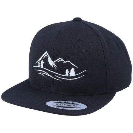 Wild Spirit - Svart Keps - Nature Lines Black Snapback @ Hatstore