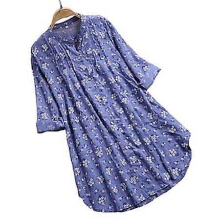 Kesän tyylikäs pusero katumuoti rento hengittävä neuletakki sopiva (5XL sininen)