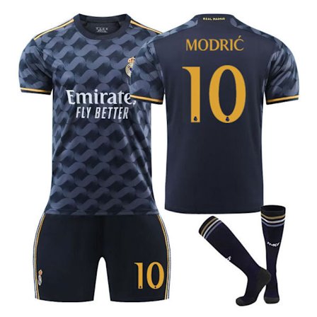 2023-2024 Real Madrid bortafotbollströja med strumpor