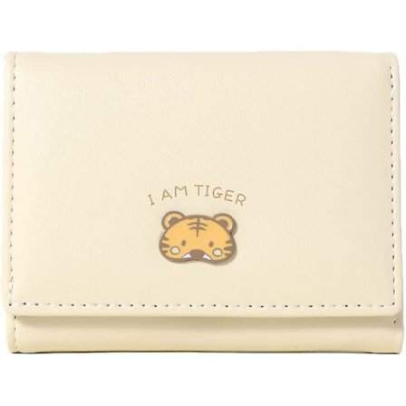 Xiaohu Badge Tri-fold Plånbok Kontantväska Kortväska Dam ID-kortsplånbok (Blå)