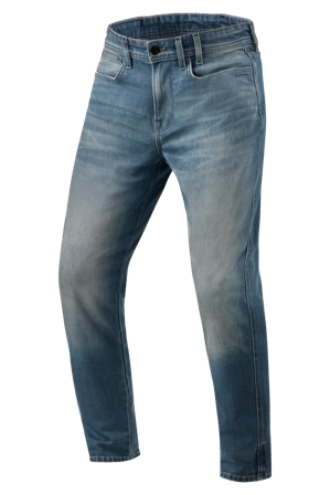 Blugi Moto REV'IT! Keegan Tapered Albastru mediu vintage W32 x L32