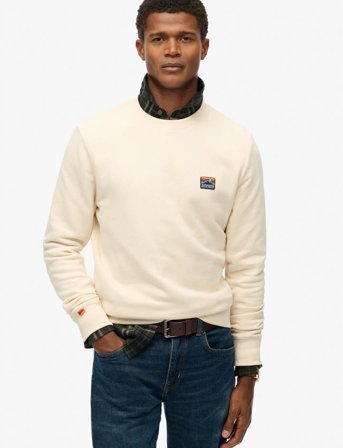 Superdry Great Outdoors Emb Rlxd Sweat - Beige - M