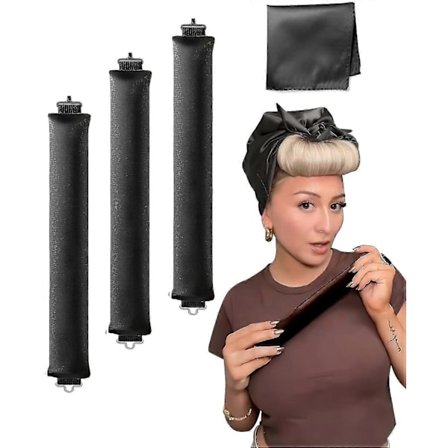 Värmelös Hårrullare Nattlockar Blowout-stavar Pannband Inga Värmerullar Hårrullar för Korta Hårstylingverktyg [db]