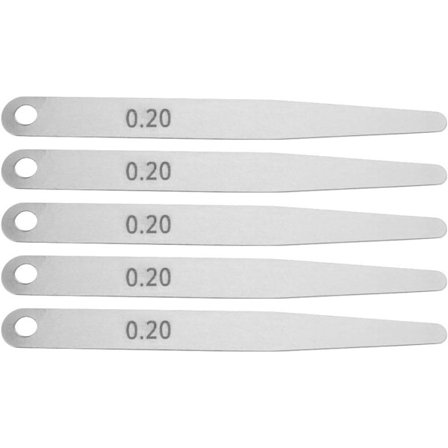 5 stk. Følerblad 0,2 Tykkelse Følerblad Metrisk Fyllstoff Tykkelsesmåler Måleverktøy (0,2)