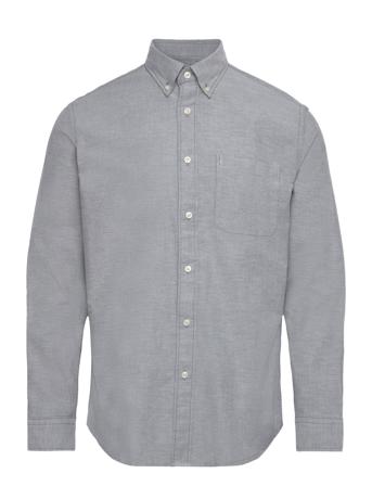 Slhregrick-Ox Shirt Ls Noos Skjorte Uformell Grå Selected Homme*Betinget Tilbud