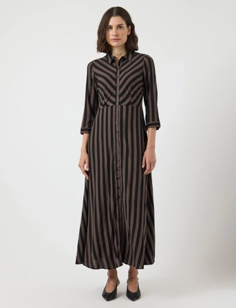 YAS Yassavanna Long Shirt Dress S. Noos - Brown - S
