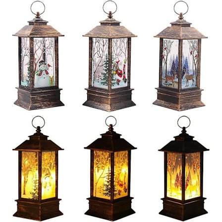 Juldekorationer, 3st Juldekorationer Ljus Vintage Xmas Ljus Med Led värmeljus