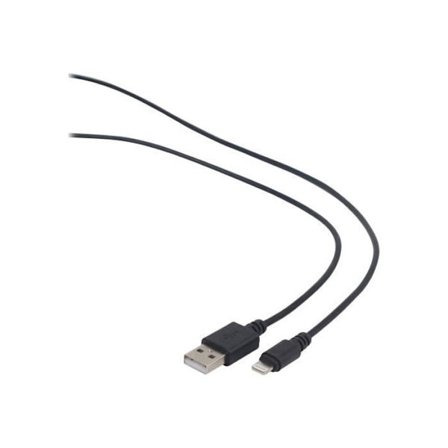 Lightning-kabel - Cablexpert - 1 m - Skærmet - Sort - USB (M) til Lightning (M)