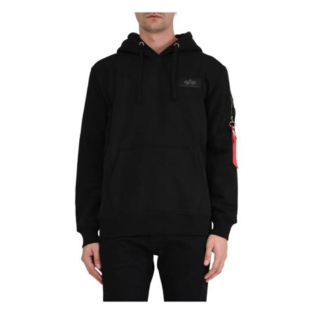 Alpha Industries, Hoodies Zwart, Heren, Maat:S