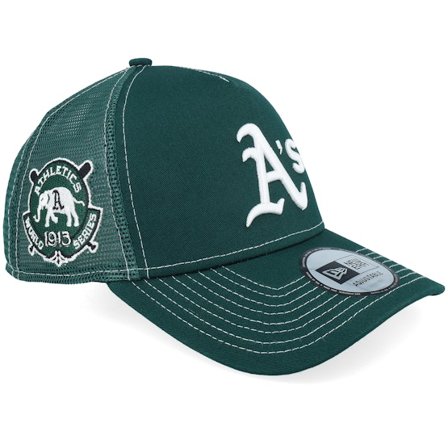 New Era - MLB Green Czapka Z Daszkiem - Oakland Athletics World Series Dark Green A-frame Trucker @ Hatstore