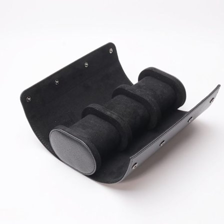 Bärbar läderklocklåda 1 st Svart reseur för klockor Klassisk klocklåda Klockförvaringslåda Herrklocklåda med 3 fack Present till kvinnor