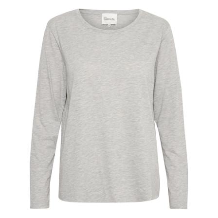 My Essential Wardrobe 10 THE Otee Long Sleeve Slub Yarn Jersey Grå, Dame Langærmet