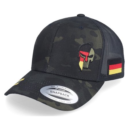 Army Head - Camo trucker Keps - Germany Army Skull Multicam Black Trucker @ Hatstore