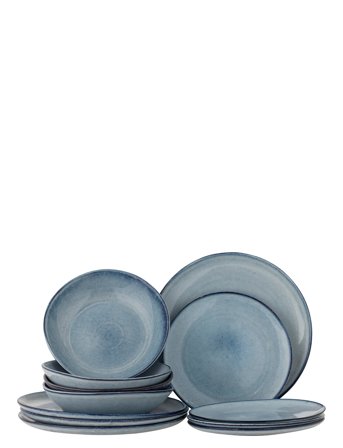 Sandrine Dinnerware Set Blue Bloomingville