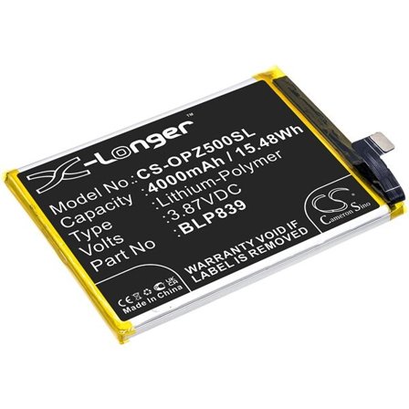 Batteri til SmartPhone, Mobil til OPPO Reno 5Z 5G 2021, CPH2211, A94 5G og andre.