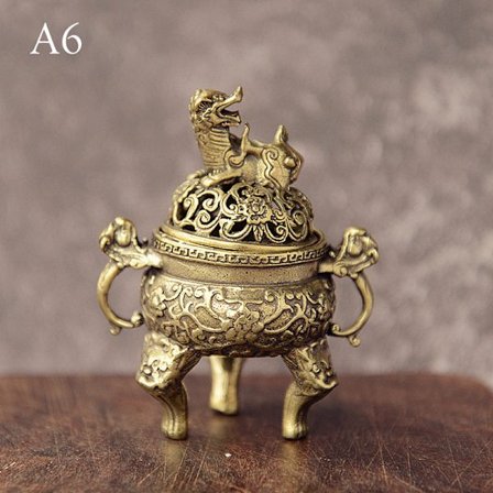 Brass Pocket Lotus Jiuding Suitsukepoltin Ontto Suitsuke Mini I