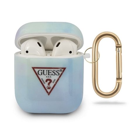 Guess GUACA2TPUMCGC02 AirPods-skal blå/blå Tie & Dye Collection