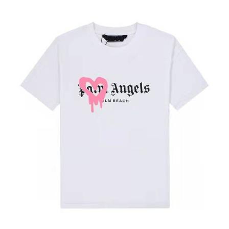 Palm Angels Shirt Heart Dissolved Graffiti Print Korta Ärmar S