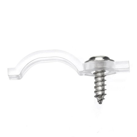 100 stk. Monteringsbeslag til LED-strips Ensidige fastgørelsesclips Klare LED-strip lysclips 10 mm/0,39'' Bredde Ultratynd