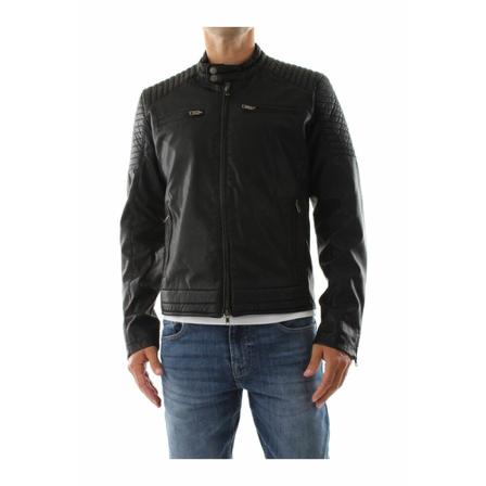 BomBoogie Leather Jakke Sort, Herre