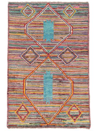 Berber Colourful Rug Modern Dark Red/Brown (Wool, Afghanistan)