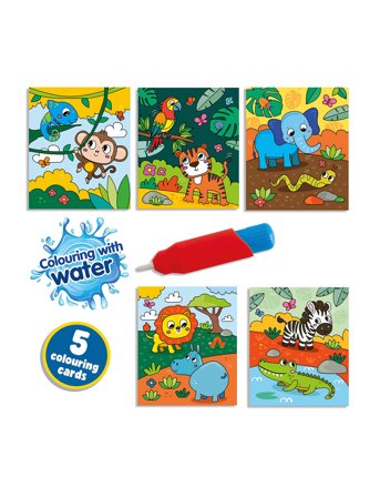 SES Creative Colouring With Water - Safari Colouring Book - Multi/patterned - ONE SIZE