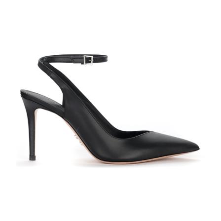Sergio Levantesi, Dalila heeled sandals in leather Zwart, Dames, Maat:40 EU