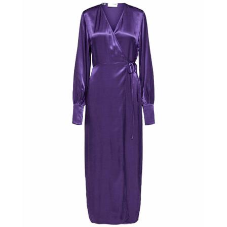 Selected Femme Wrap Maxi Dress , Paars , Dames , Maat: L Maxi jurken
