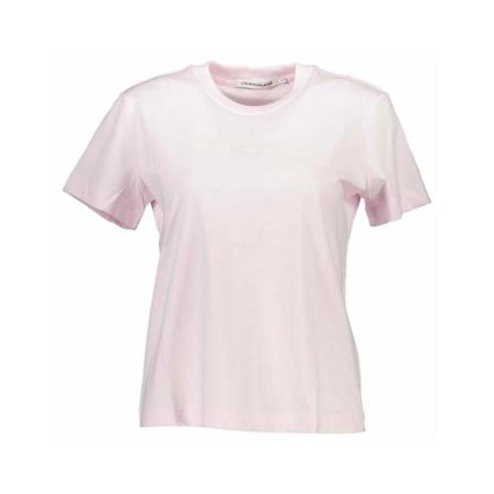 Calvin Klein, Calvin Klein Women Short Sleeve T-shirt Pink Roze, Dames, Maat:L,Katoen,print