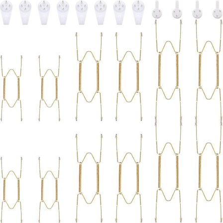 12 stk. Usynlige Pladeophæng Væghængere Rustfrit Stål (d-583-a)