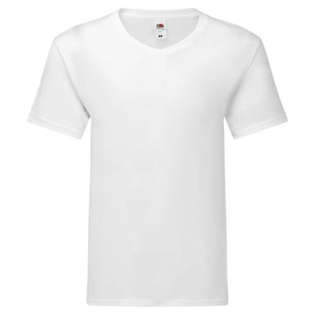 Fruit Of The Loom Original V-hals T-shirt M Vit White M