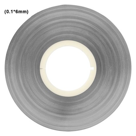 0,1 mm nikkelipinnoitettu teräsnauha, nikkelipinnoitettu nauha, akkukohtisten pistehitsausnauha, 1 kg (0,1 * 6 mm)