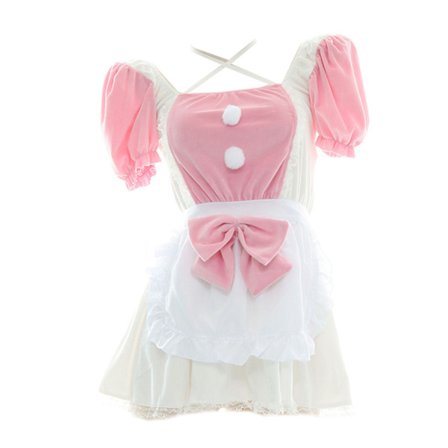 Damekjole Uniform for Lek Søt Sexy Undertøy Cosplay Kostymer Stuepike Tjener Anime Rolle for Lek Fest Scene Lolita Kappe