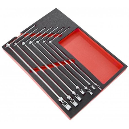 Facom MODM.99B Hylsnyckelsats sexkantsnycklar, T-handtag 7-19 mm, i skummodul, Handverktyg
