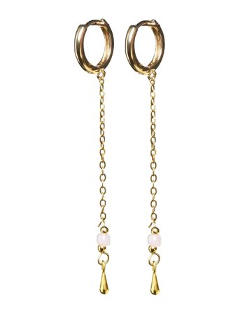 Timi of Sweden Alda - Chain Hoop Earrings Drop - Gold - ONE SIZE