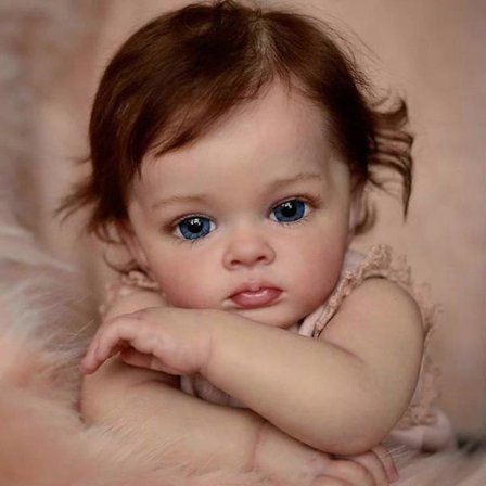 NPK 60CM Färdig Reborn Småbarnsflicka Docka Tutti Handmålad Docka Målning Synliga Ådror