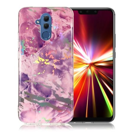 Marmormotiv Huawei Mate 20 Lite skal - Mörklila