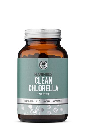 Plantforce Clean Chlorella Vegansk 500 tabl., Helse & Madvarer, Ingredienser, Chlorella