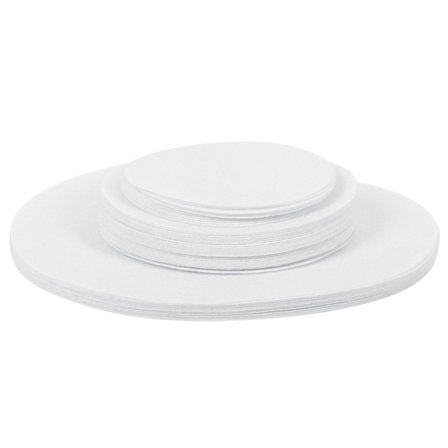 Filt tallerkenbeskyttelsesplate anti-friksjonslagringsseparatorisolasjonsmatte matplate porselensdeler (hvit 48 stk)
