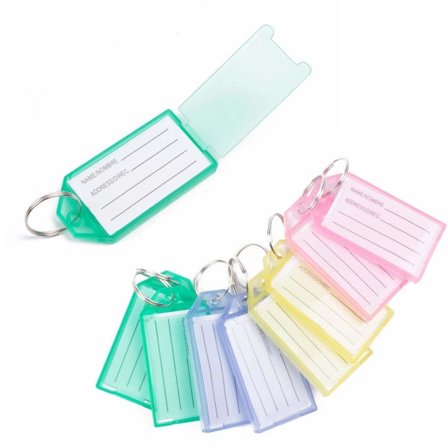 8-pack - Nyckelbrickor / Nyckelring - Märk dina nycklar i flera färger