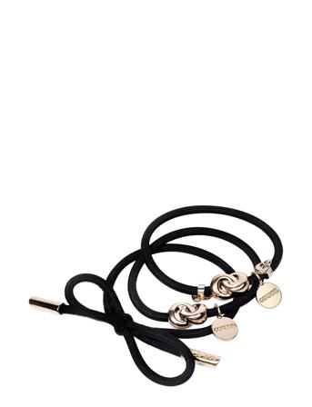 Hairtie Metal Details 3-Pack Accessories Hair Accessories Scrunchies Black Corinne