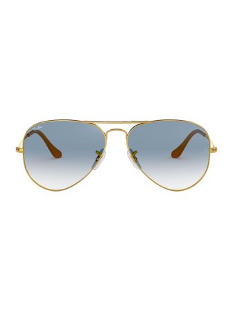 Ray Ban Icons Men's sunglasses with a frame made of metal in gold and lenses in blue gradient
