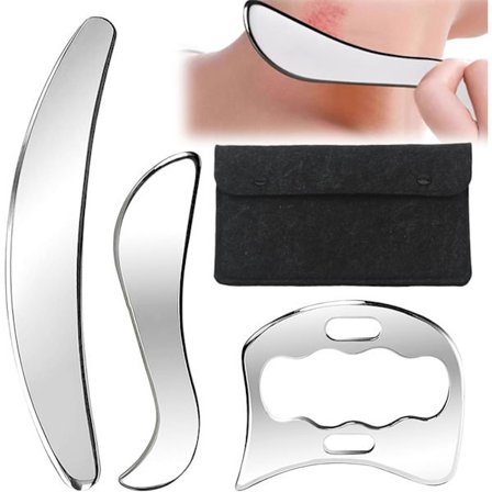 Gua Sha Verktygsset, Muskel Fascia Skrapa, Kropps Guasha Verktyg, Triggerpunktsmassage, Mjukdelsmassageverktyg Rostfritt Stål Perfekt för Rygg 1 st