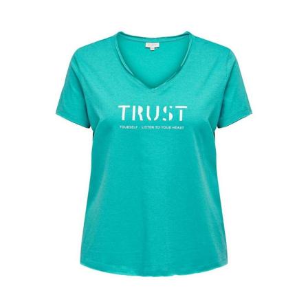 Only Carmakoma, T-Shirts Groen, Dames, Maat:5XL/6XL