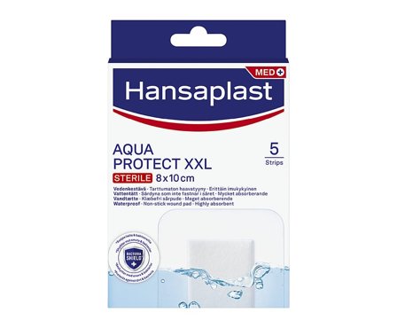 Hansaplast Aqua Protect XXL 8 x 10 cm 5 stk, Medicin & Pleje, Plastre, Sårplastre