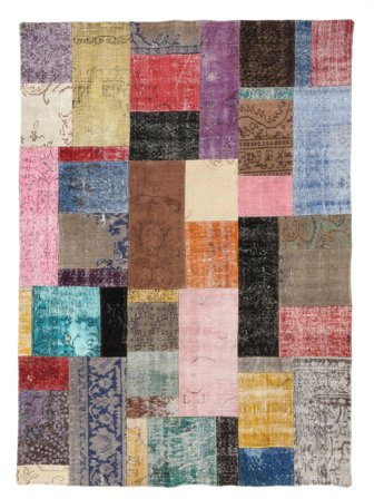 Vintage Patchwork Dywan 172X240 Wełna