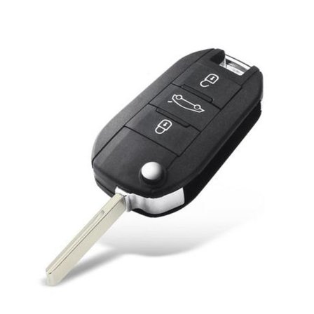 3-knappars Nyckel till Peugeot/Citroen